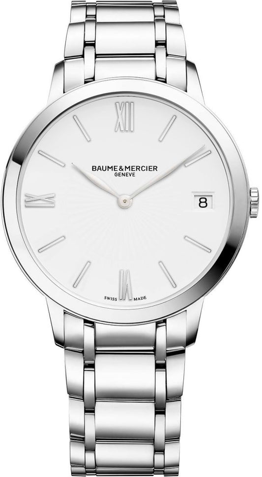 Baume & Mercier Classima White Dial 36.5mm Steel Women's Watch 10356