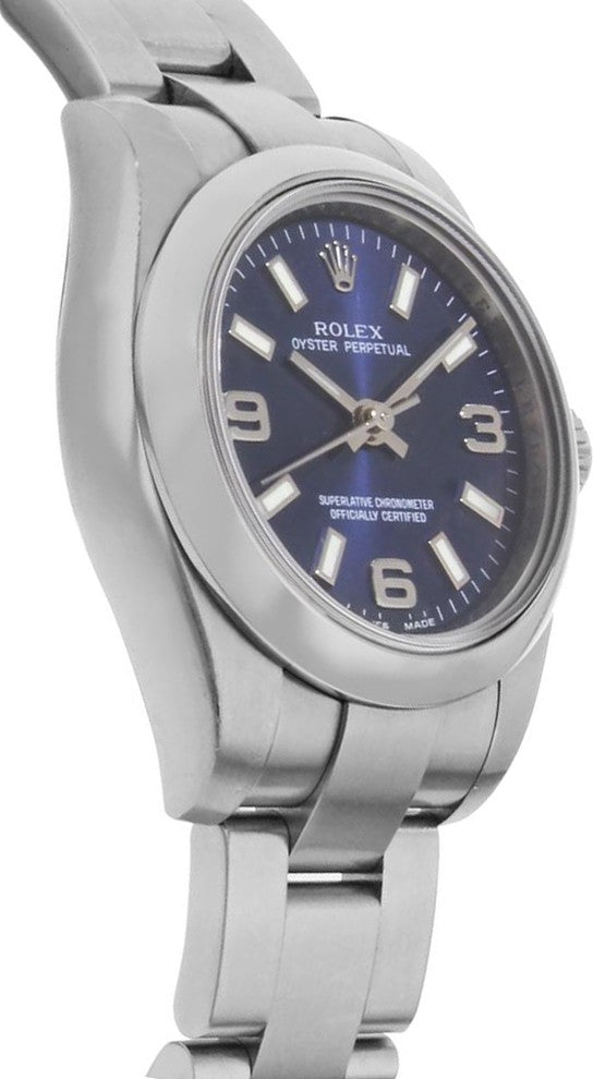 Rolex Oyster Perpetual 26 Blue Dial Women's Watch 176200