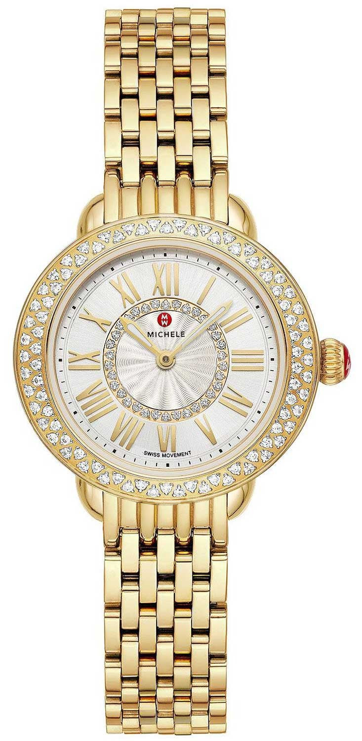 Michele Serein Petite Diamond 18k Gold Women's Watch MWW21E000027