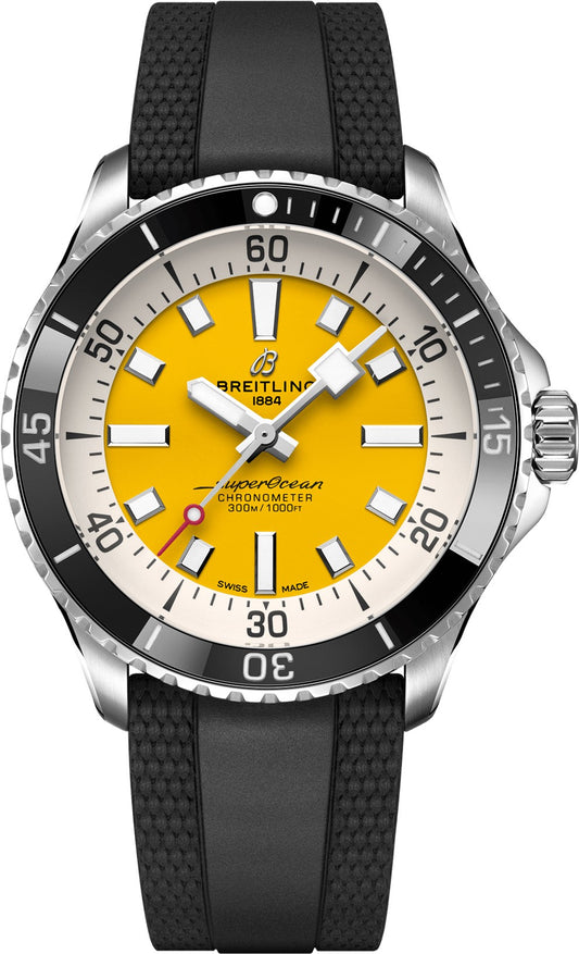 Breitling Superocean Automatic 42 Yellow Dial Men's Watch A17375211I1S1