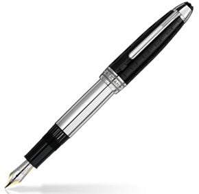MontBlanc Meisterstuck Solitaire Ceramics Black Prisma Fountain Pen 103100