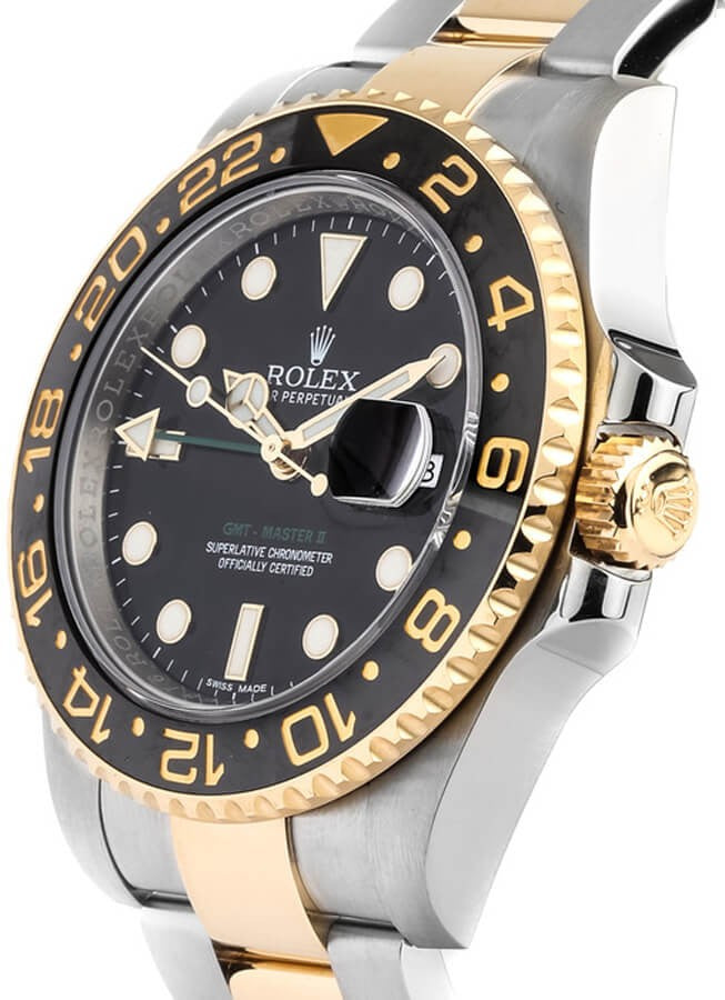 Rolex GMT-Master II Two Tone Black Dial Men's Watch 116713LN-0001