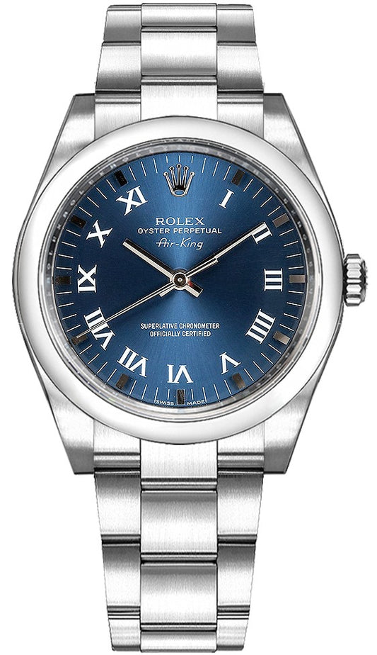 Rolex Oyster Perpetual Air-King Blue Dial Watch 114200