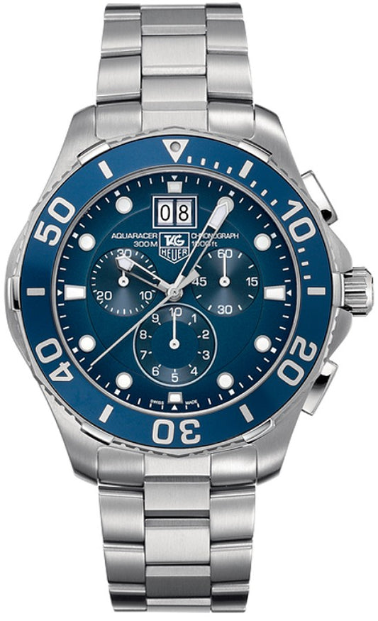 Tag Heuer Aquaracer Chronograph Blue Dial Men's Watch CAN1011.BA0821