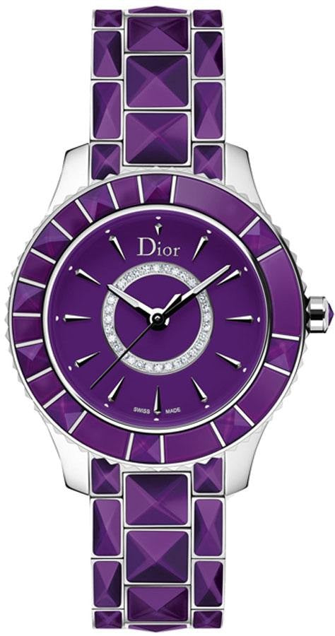 Christian Dior Christal Purple & Diamond Dial Women's Fashion Watch CD143112M001