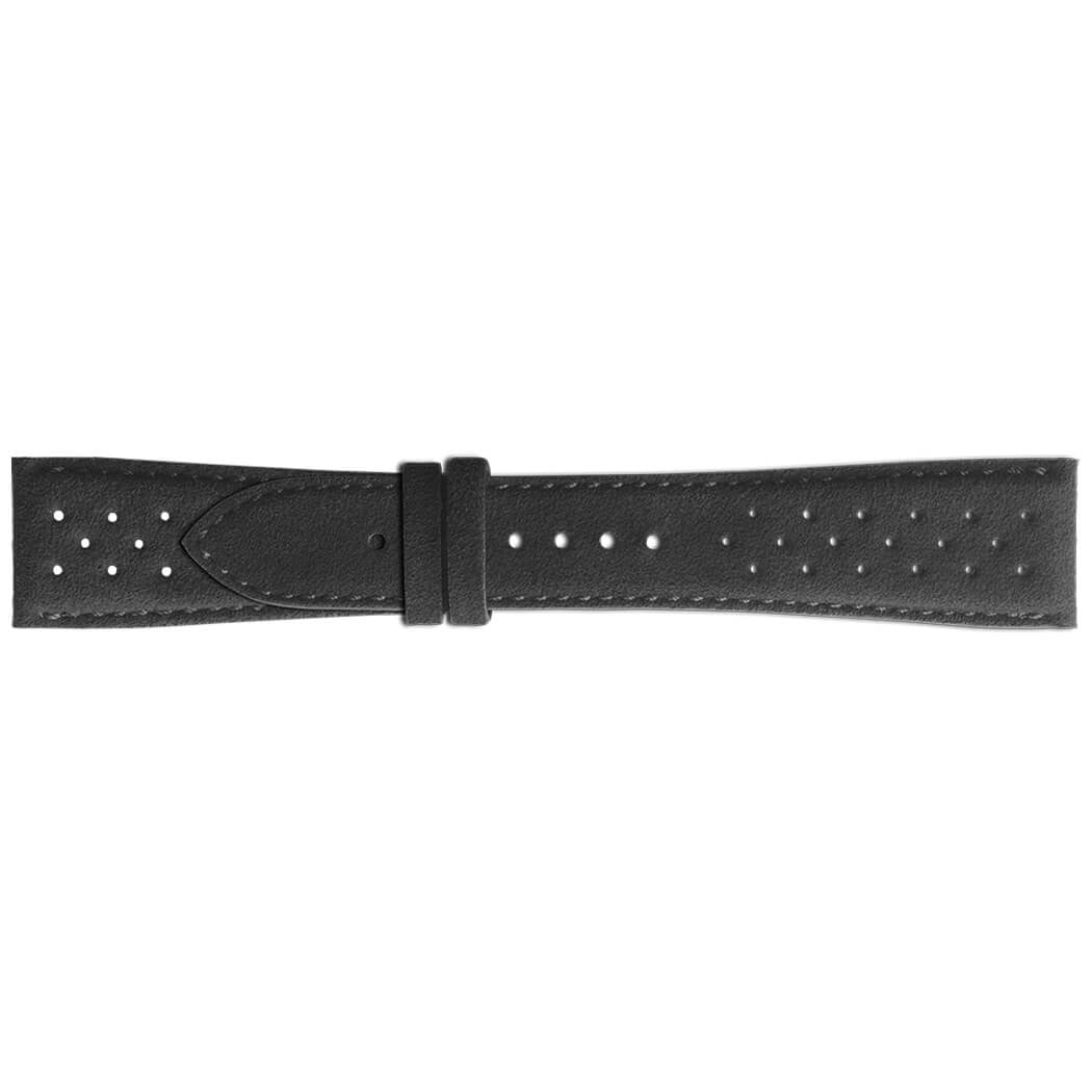 Bell & Ross 22mm Inlet Perforated Black Alcantara OEM Watch Strap B-F-020