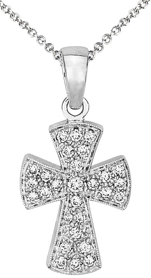 Diamond Pendant, .24 Carat Diamonds on 14k White Gold PWG153