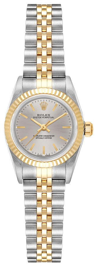 Rolex Oyster Perpetual 24 Yellow Gold & Steel Women's Watch 76193