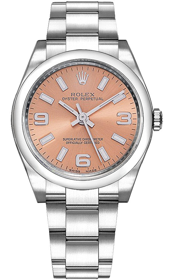 Rolex Oyster Perpetual 34 Pink Dial Women's Watch 114200