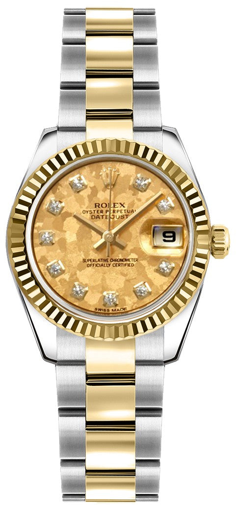 Rolex Lady-Datejust 26 Diamond Oyster Bracelet Women's Watch 179173