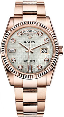Rolex Day-Date 36 Mother of Pearl Dial Gold Watch 118235-0112