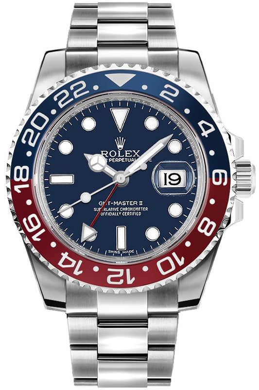 Rolex GMT-Master II Pepsi Blue Dial Men's Watch 126719BLRO-0003