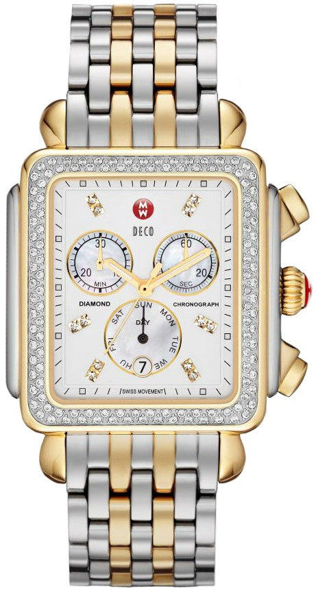 Michele Deco XL Gold & Steel Women's Watch MWW06Z000013