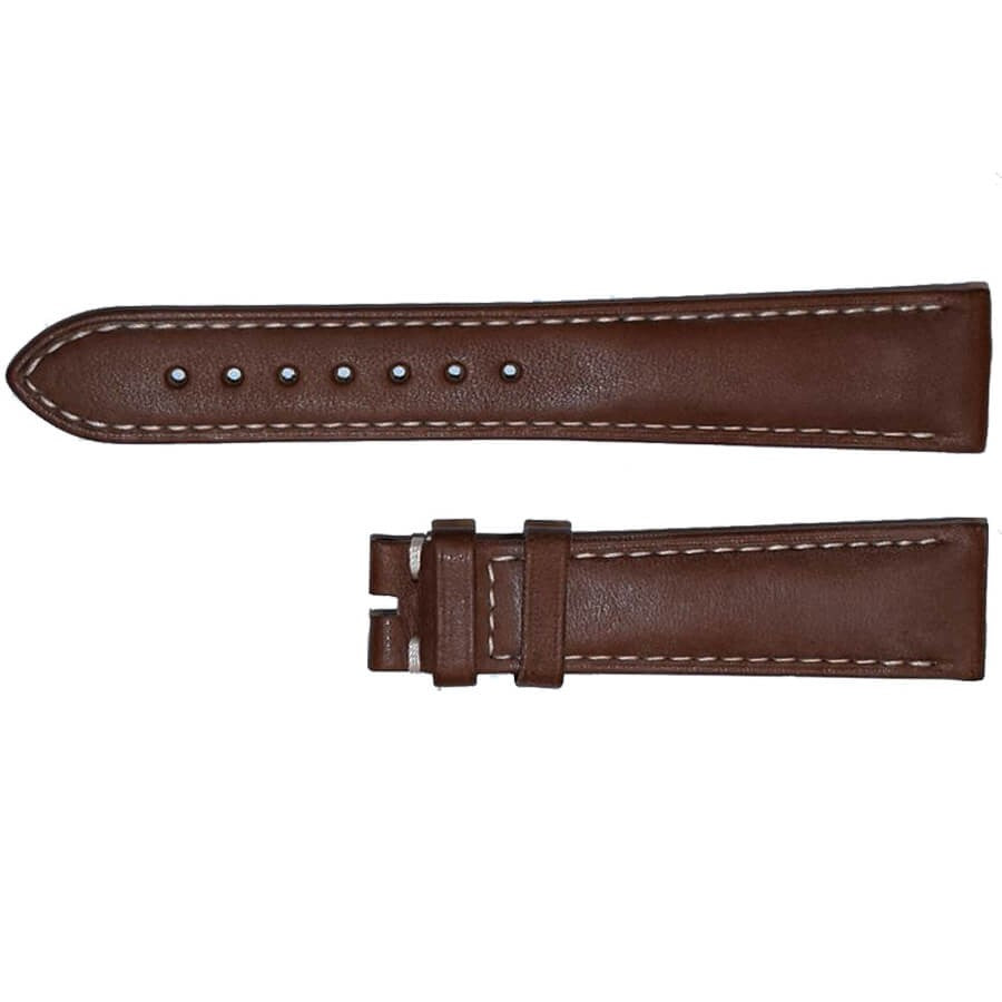 Omega 19mm Brown Leather Watch Strap 98000409
