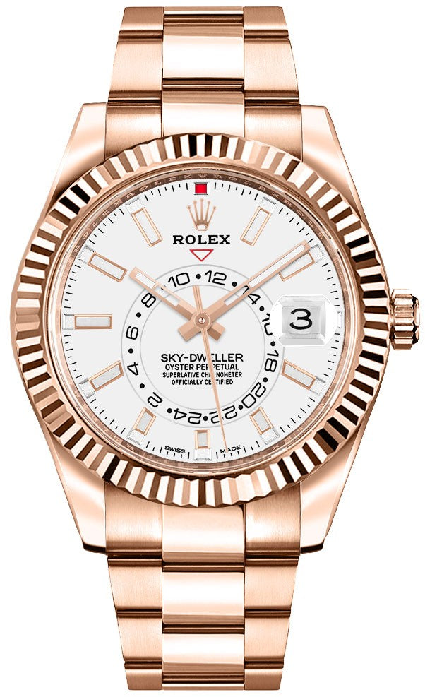 Rolex Sky-Dweller White Dial Men's Watch 326935-0005