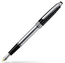 MontBlanc Meisterstuck Solitaire Carbon & Steel Fountain Pen 5827