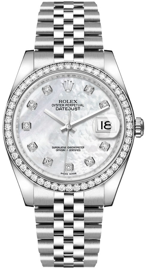 Rolex Datejust 36 Diamond Women's Watch 116244
