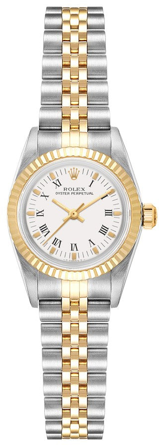 Rolex Oyster Perpetual 26 White Dial Women's Watch 6719