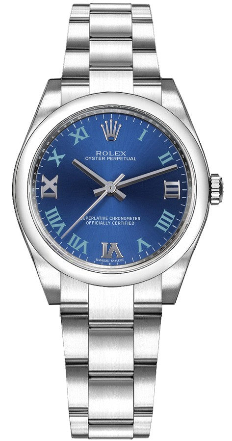 Rolex Oyster Perpetual 31 Blue Dial Womens Watch 177200-0015