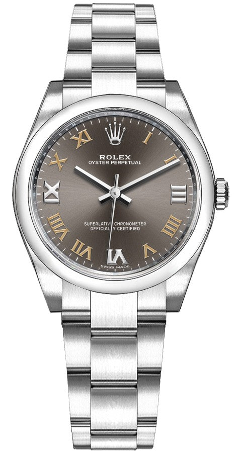 Rolex Oyster Perpetual 31 Dark Grey Dial Women's Watch 177200-0018