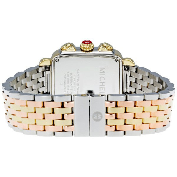 Michele Deco Diamond Tri-Tone Women's Watch MWW06P000077