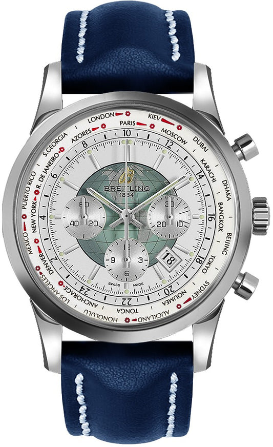 Breitling Transocean Chronograph Unitime Men's Automatic Luxury Watch AB0510U0/A732-102X