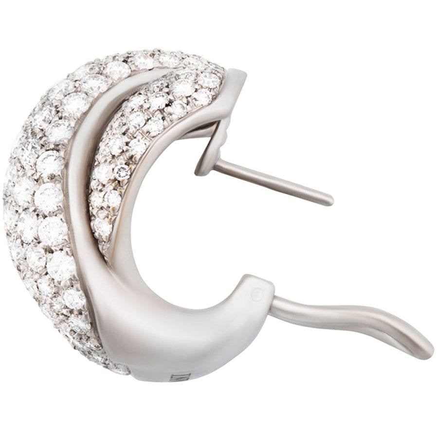Damiani Earrings, 5.566 Carat Diamonds on 18k White Gold 20000914