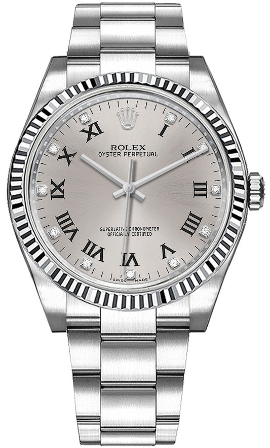 Rolex Oyster Perpetual 36 Silver Dial Watch 116034