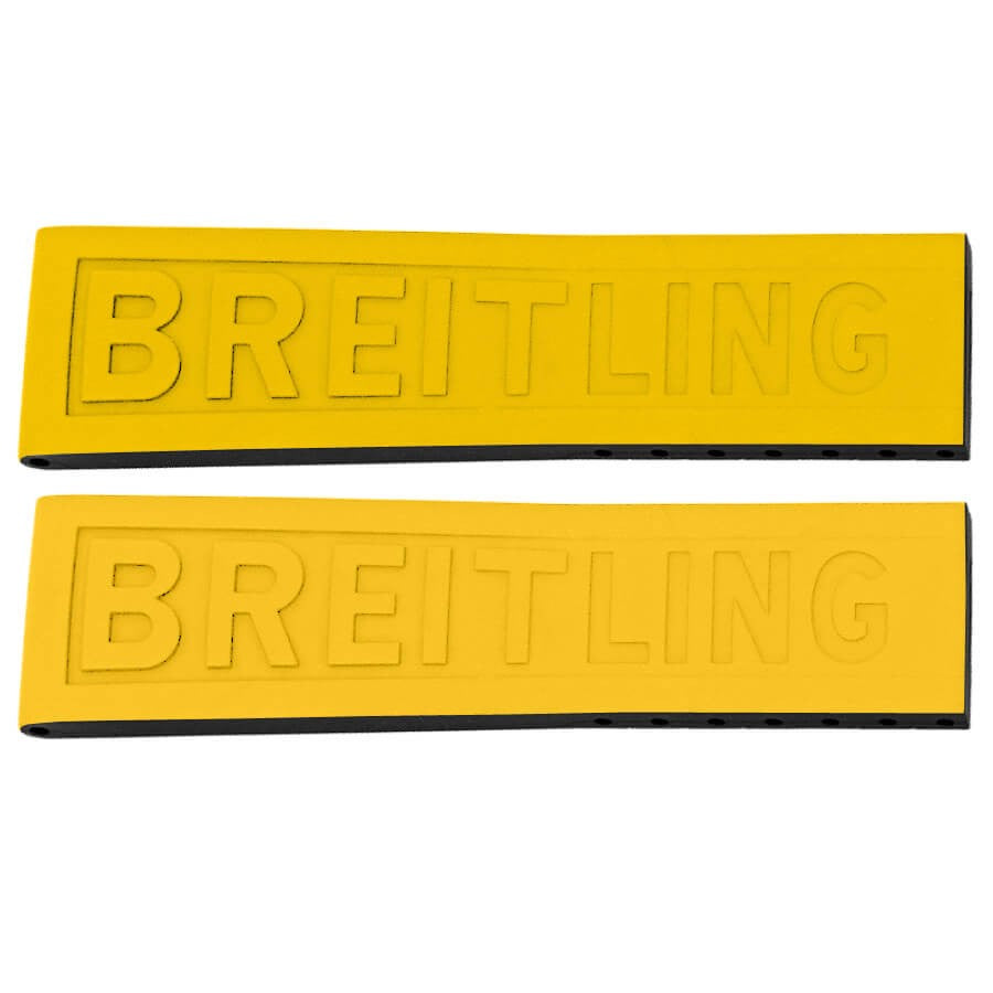 Breitling TwinPro 24mm Yellow Rubber OEM Watch Strap 242S