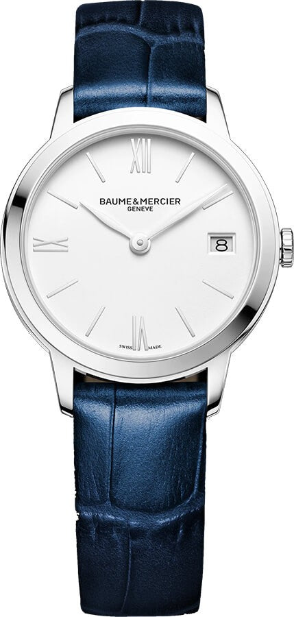 Baume & Mercier Classima 31mm Steel & Blue Strap Women's Watch 10353