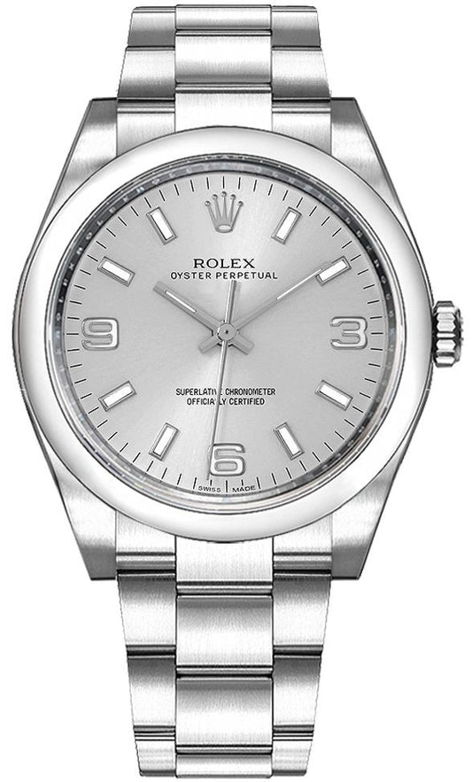 Rolex Oyster Perpetual 36 Silver Dial Stainless Steel Unisex Watch 116000-0001