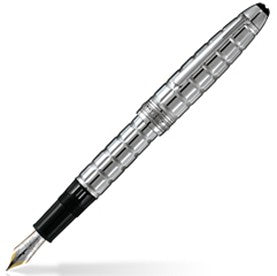 MontBlanc Meisterstuck Solitaire Platinum Plated Facet Fountain Pen 38237