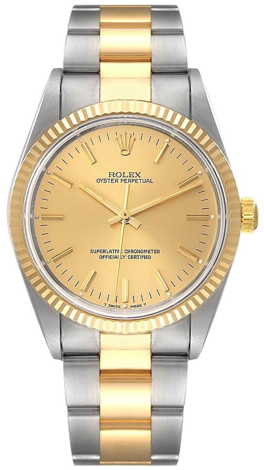 Rolex Oyster Perpetual 34 Steel & Yellow Gold Women's Watch 14233
