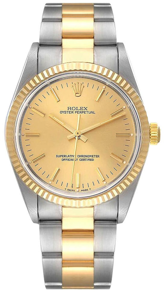 Rolex Oyster Perpetual 34 Steel & Yellow Gold Women's Watch 14233