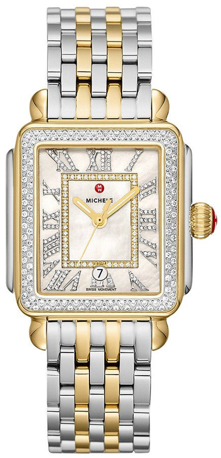 Michele Deco Madison Steel & 18k Yellow Gold Women's Watch MWW06T000236