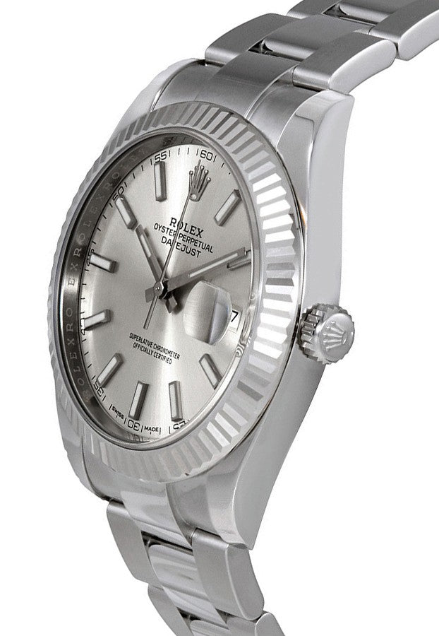 Rolex Datejust 41 Silver Dial Oyster Bracelet Watch 126334-0003