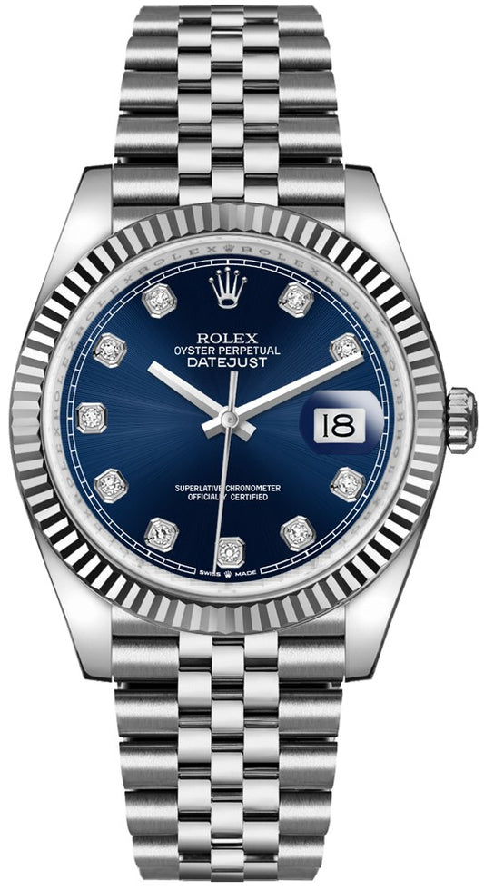 Rolex Datejust 36 Blue Dial Oystersteel Luxury Watch 126234-0037
