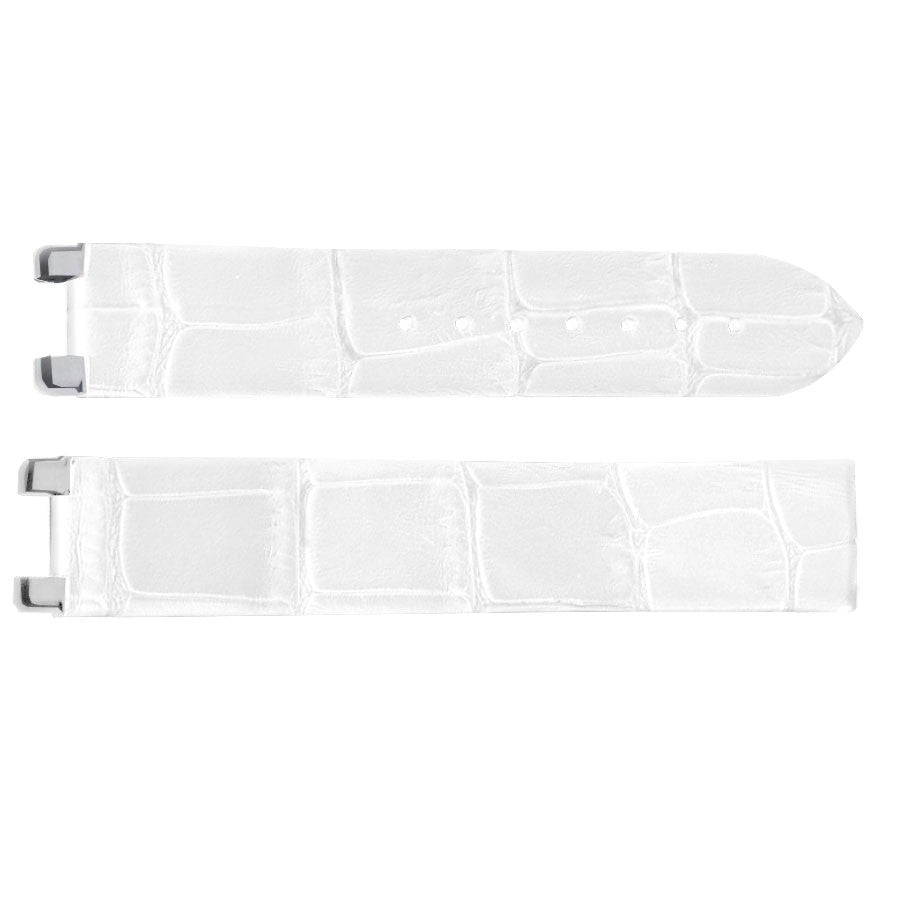 Omega De Ville 16mm Ladymatic White Leather Strap 98000356