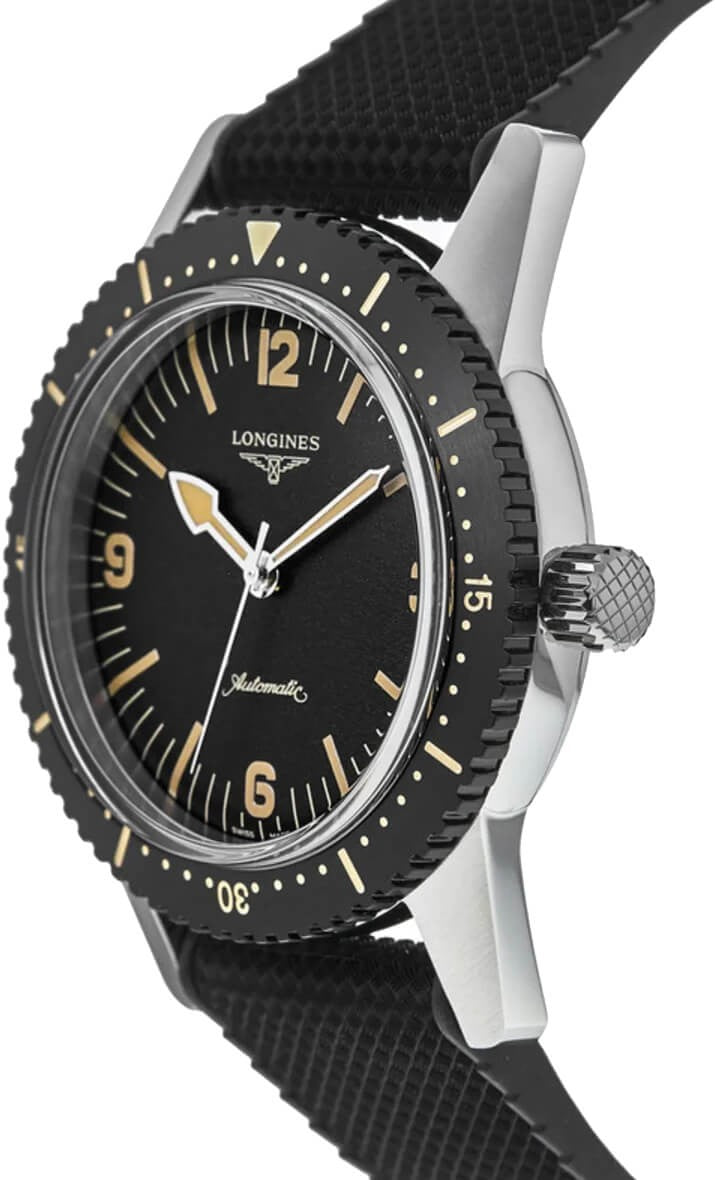 Longines Heritage Skin Diver Automatic Black Dial Men's Watch L2.822.4.56.9