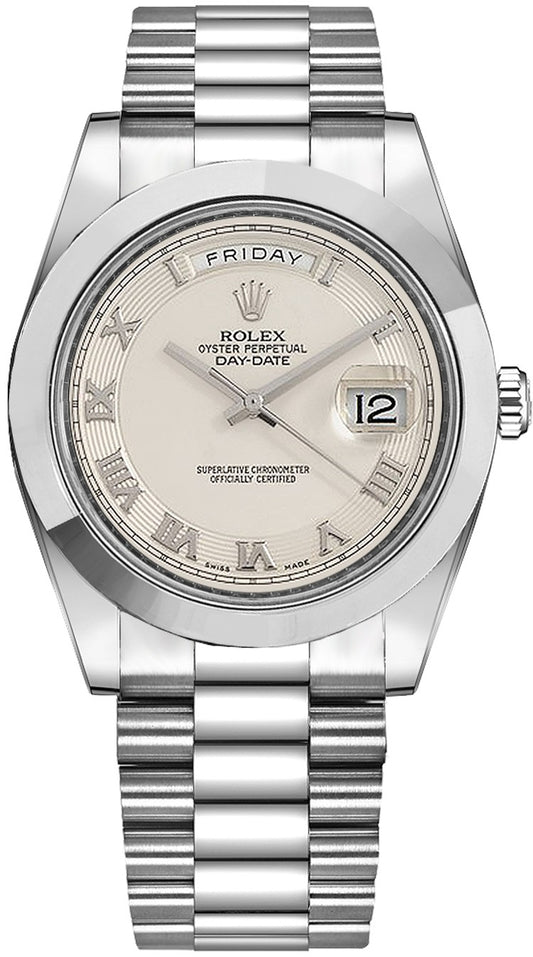 Rolex Day-Date 41 Ivory Dial Platinum Watch 218206