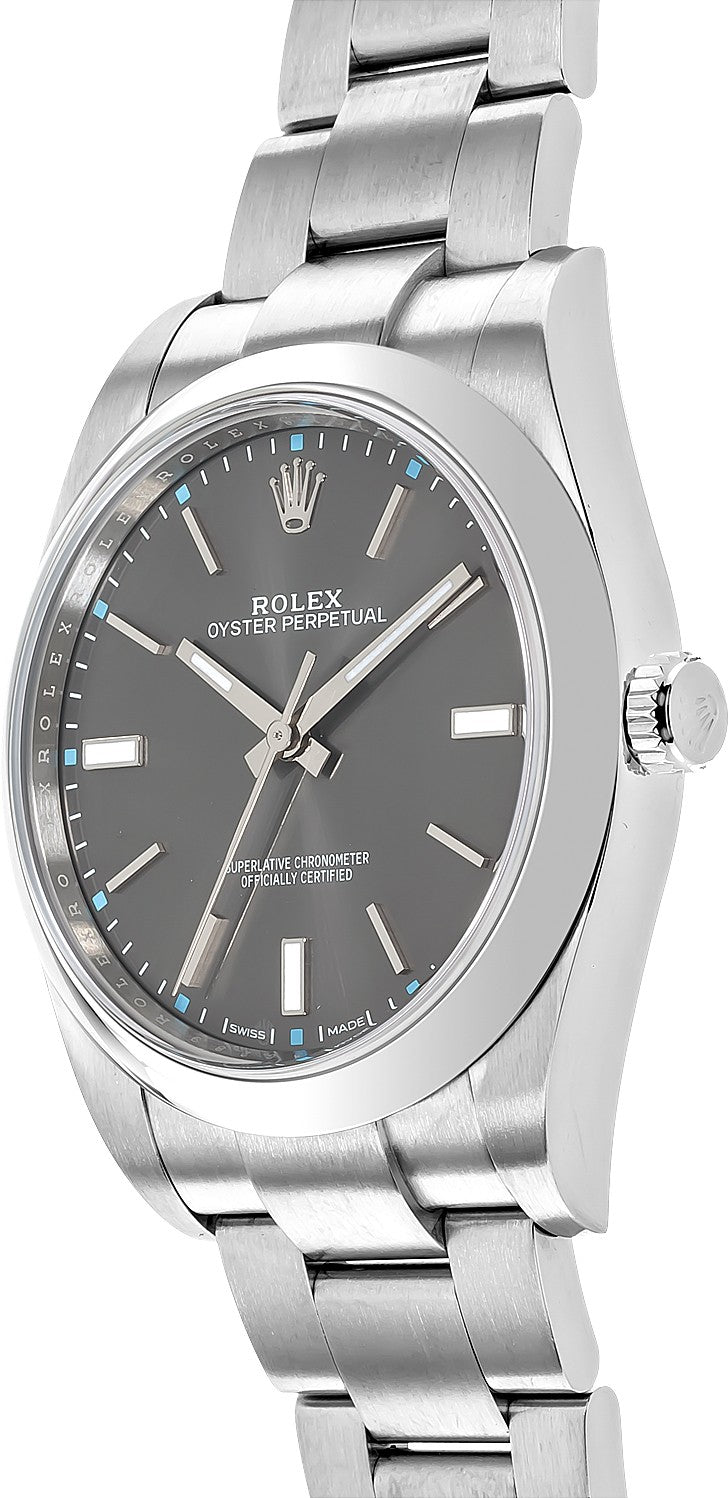Rolex Oyster Perpetual 39 Dark Rhodium Men's Watch 114300-0001