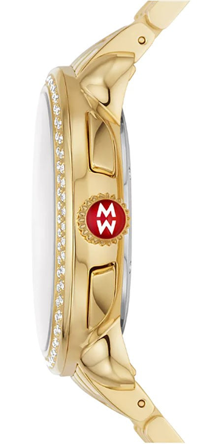 Michele Serein Chronograph 18k Yellow Gold Women's Watch MWW21A000070