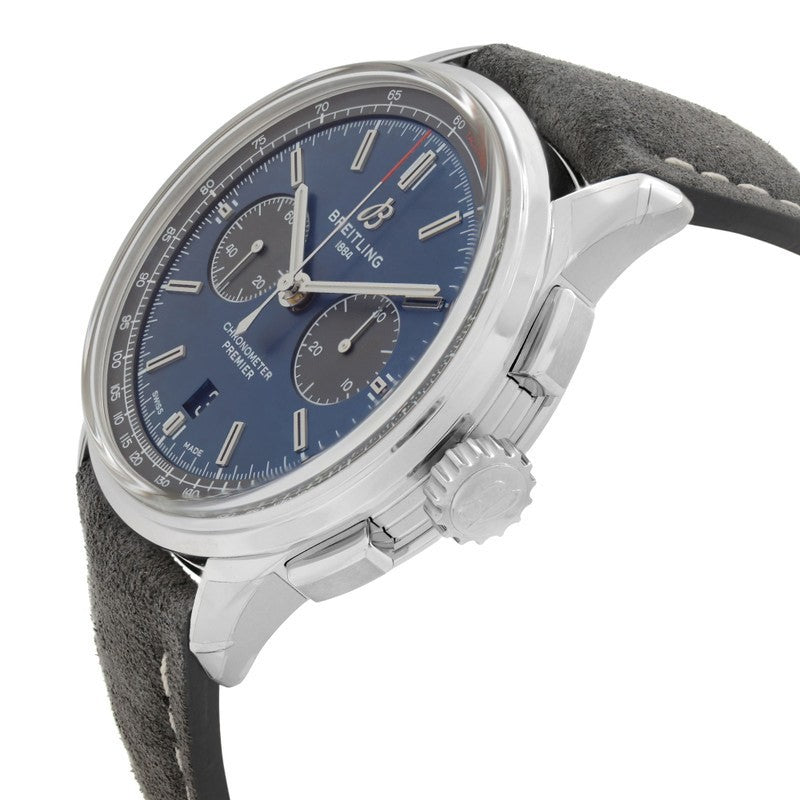 Breitling Premier B01 Chronograph 42 Blue Dial Men's Watch AB0118A61C1X4
