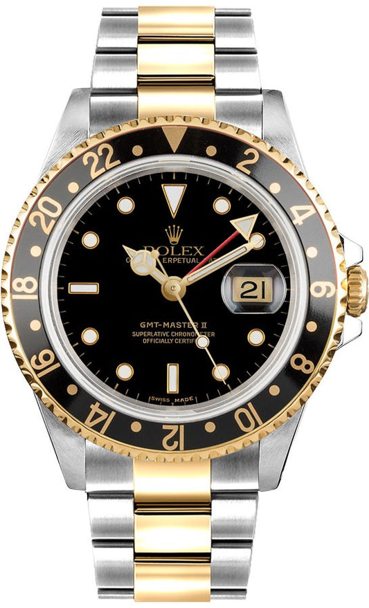 Rolex GMT-Master II Black Dial Men's Watch 16713LN
