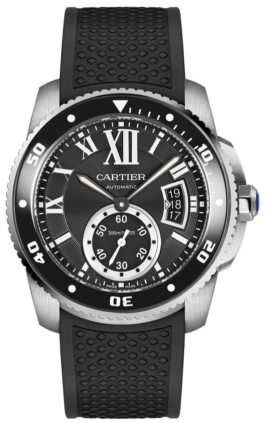 Cartier Calibre de Cartier Automatic Diver Black Dial Men's Watch W7100056