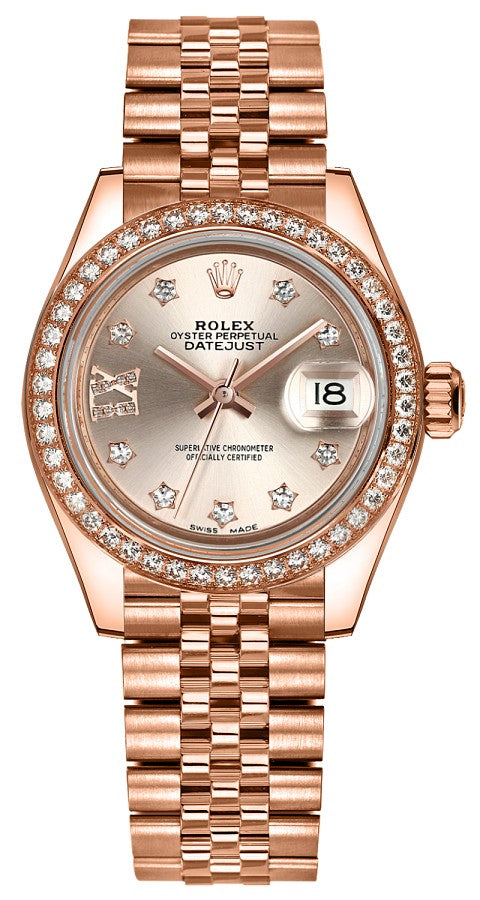 Rolex Lady-Datejust 28 Solid 18K Rose Gold Watch 279135RBR-0004