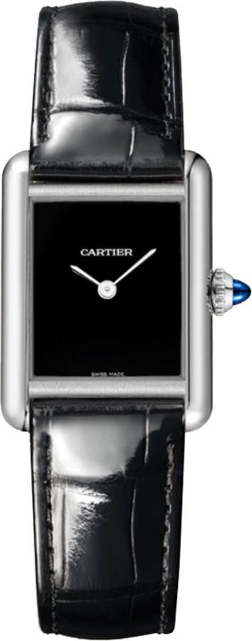 Cartier Tank Must Small Black Dial Women's Watch WSTA0071