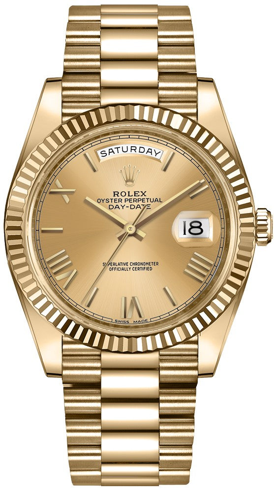 Rolex Day-Date 40 Solid 18K Gold Men's Watch 228238-0006