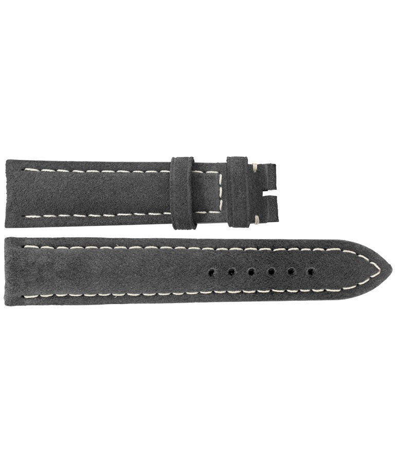 Breitling 22mm Anthracite Nubuck Leather Strap 498X