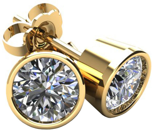 2 TCW Diamond Stud Yellow Gold Earrings 3BE200YG